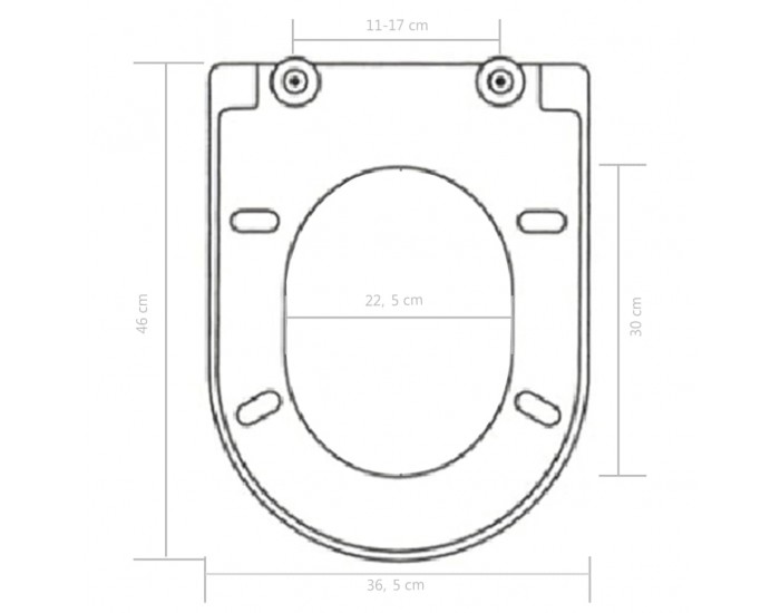 Sonata Тоалетна седалка, плавно затваряне, бърз монтаж/демонтаж, черна