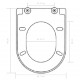 Sonata Тоалетна седалка, плавно затваряне, бърз монтаж/демонтаж, черна