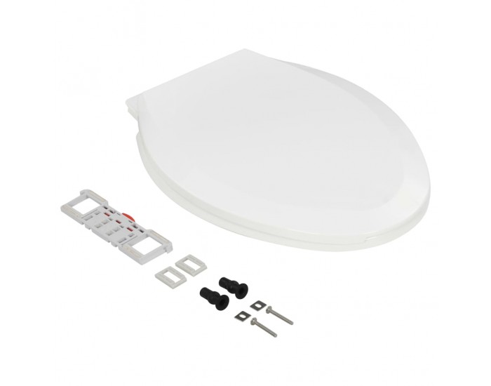 Sonata Тоалетна седалка, плавно затваряне, бърз монтаж/демонтаж, бяла