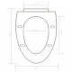 Sonata Тоалетна седалка, плавно затваряне, бърз монтаж/демонтаж, бяла