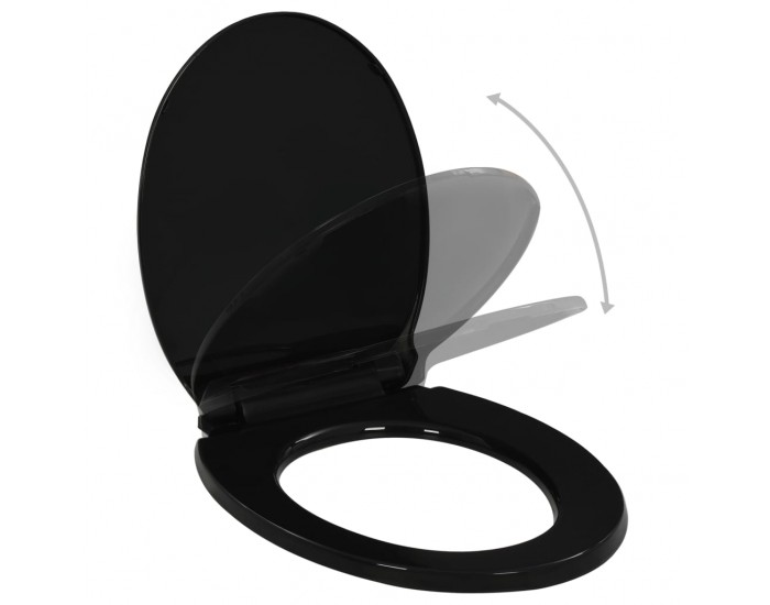 Sonata Тоалетна седалка, плавно затваряне, бърз монтаж/демонтаж, черна