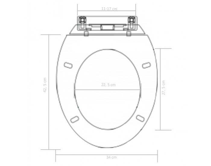 Sonata Тоалетна седалка, плавно затваряне, бърз монтаж/демонтаж, черна