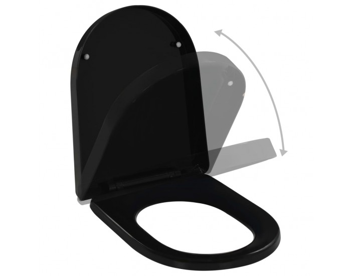 Sonata Тоалетна седалка, плавно затваряне, бърз монтаж/демонтаж, черна