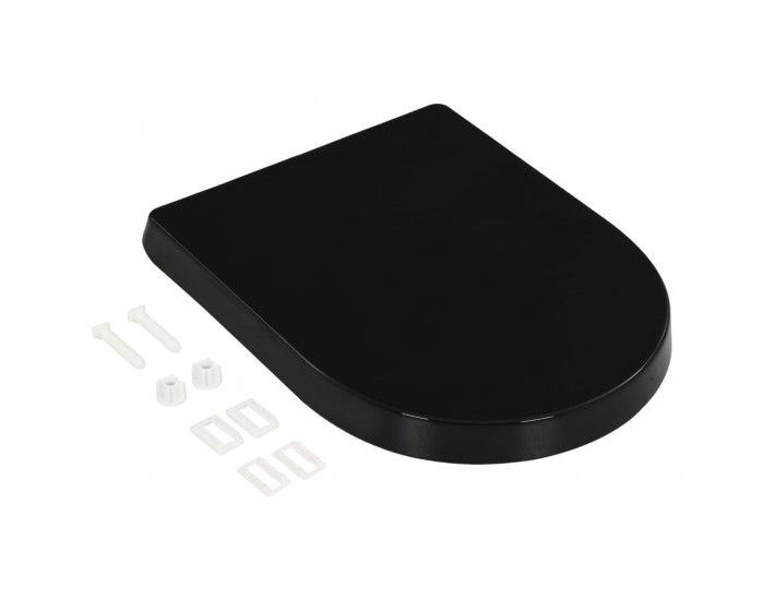 Sonata Тоалетна седалка, плавно затваряне, бърз монтаж/демонтаж, черна