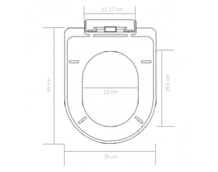 Sonata Тоалетна седалка, плавно затваряне, бърз монтаж/демонтаж, черна