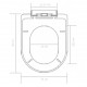 Sonata Тоалетна седалка, плавно затваряне, бърз монтаж/демонтаж, черна