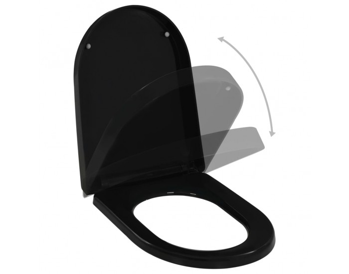 Sonata Тоалетна седалка, плавно затваряне, бърз монтаж/демонтаж, черна