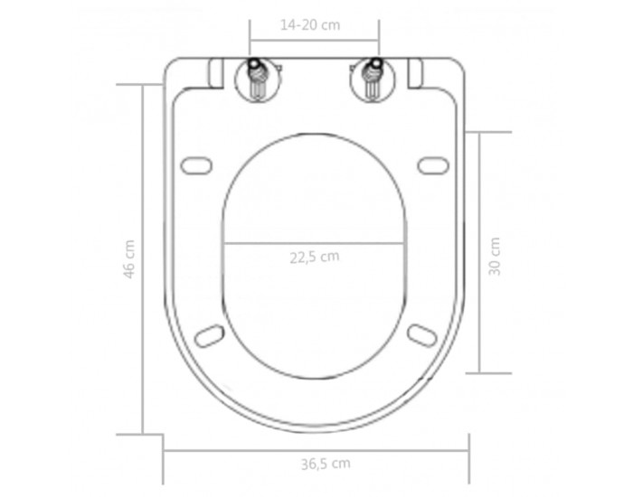 Sonata Тоалетна седалка, плавно затваряне, бърз монтаж/демонтаж, черна