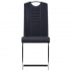 Sonata Конзолни трапезни столове, 4 бр, черни, изкуствена кожа