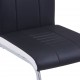 Sonata Конзолни трапезни столове, 4 бр, черни, изкуствена кожа