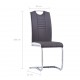 Sonata Конзолни трапезни столове, 2 бр, сиви, изкуствена кожа