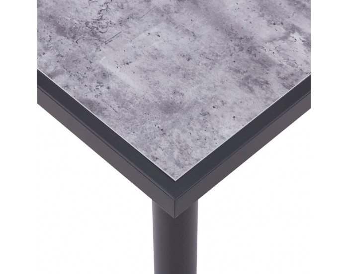 Sonata Трапезна маса, черно и бетонно сиво, 140x70x75 см, МДФ