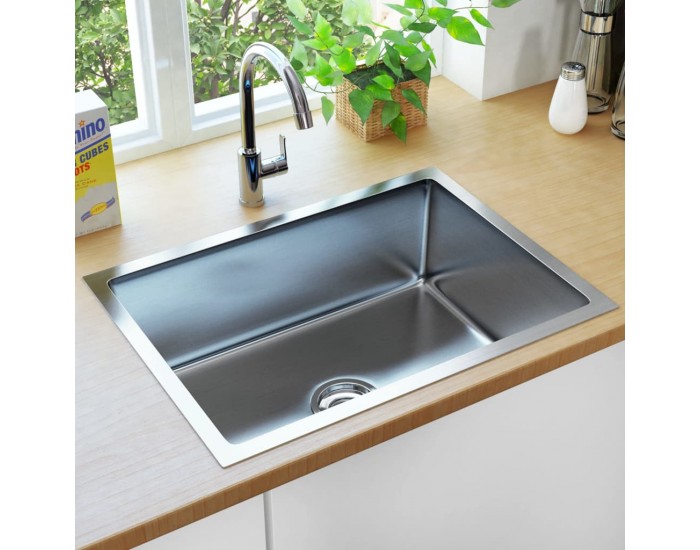 Sonata Ръчно изработена кухненска мивка с цедка, неръждаема стомана