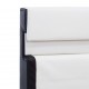 Sonata Рамка за легло с LED, бяла, изкуствена кожа, 120x200 cм