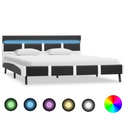 Sonata Рамка за легло с LED, сива, изкуствена кожа, 120x200 cм - Тапицирани легла