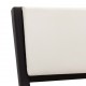 Sonata Рамка за легло с LED, черно и бяло, изкуствена кожа, 140x200 cм