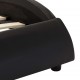 Sonata Рамка за легло с LED, черно и бяло, изкуствена кожа, 140x200 cм