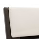 Sonata Рамка за легло с LED, сиво и бяло, изкуствена кожа, 90x200 cм