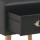 Sonata Нощни шкафчета, 2 бр, черни, 40x35x40 см, изкуствена кожа