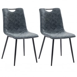 Sonata Трапезни столове, 2 бр, черни, изкуствена кожа - Трапезни столове
