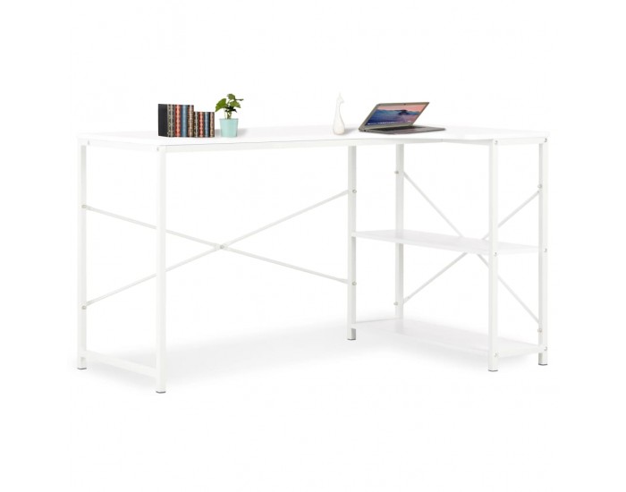 Sonata Компютърно бюро, бяло, 120x72x70 см
