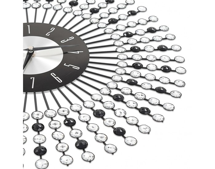 Sonata Стенен часовник, метал, 43 см, черен