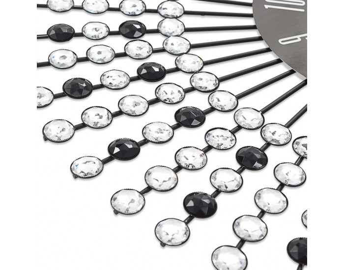 Sonata Стенен часовник, метал, 43 см, черен