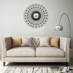 Sonata Стенен часовник, метал, 43 см, черен - Сувенири, Подаръци, Свещи