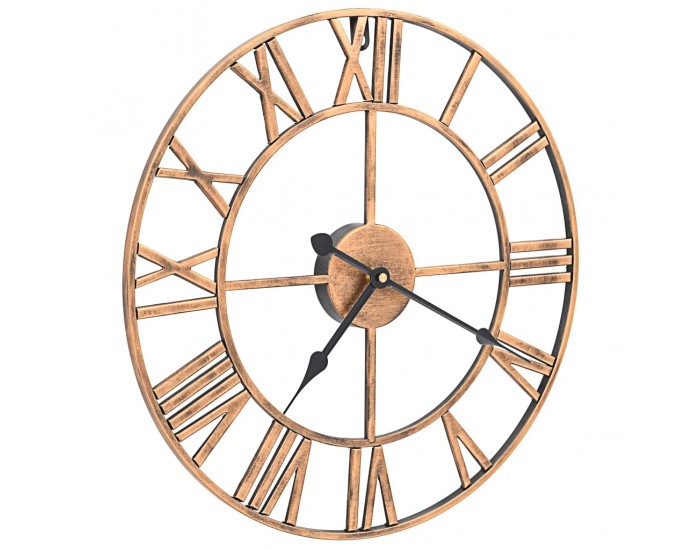 Sonata Стенен часовник, метал, 40 см, златист