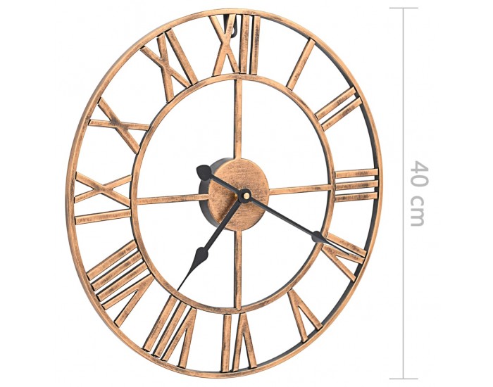 Sonata Стенен часовник, метал, 40 см, златист