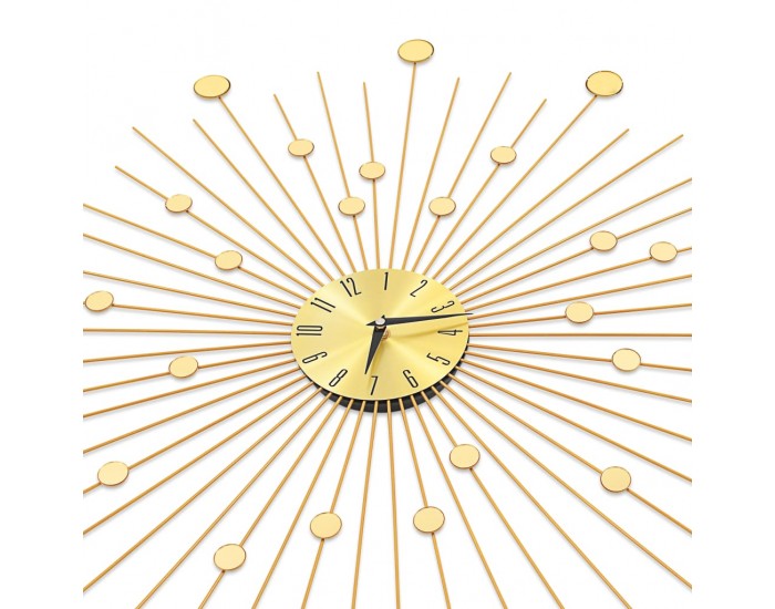 Sonata Стенен часовник, метал, 70 см, златист