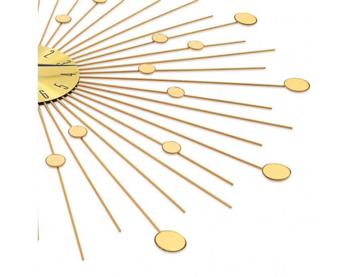 Sonata Стенен часовник, метал, 70 см, златист