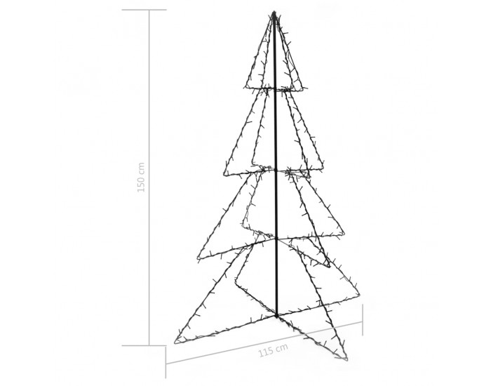 Sonata Коледна елха конус, 240 LED, закрито и открито, 115x150 см