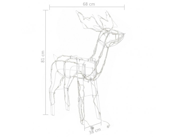 Sonata Коледна украса, 3 светещи елена, 229 LED лампи