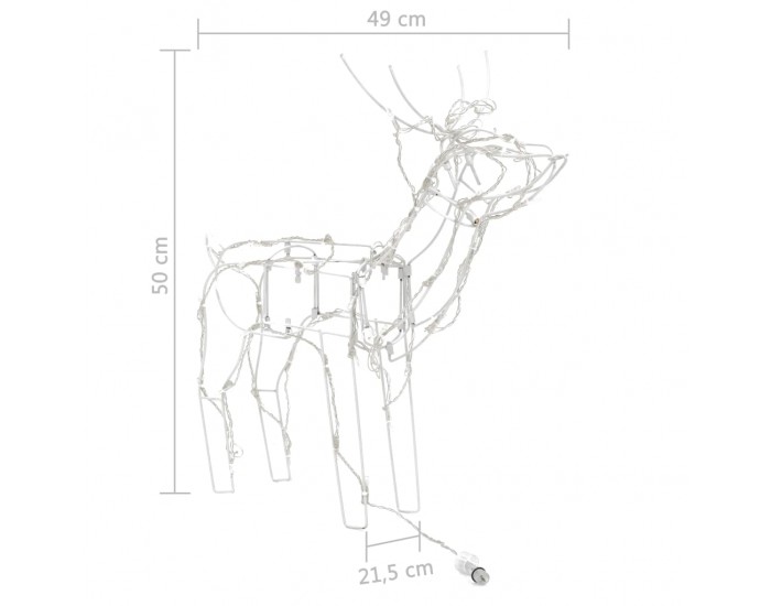 Sonata Коледна украса, 3 светещи елена, 229 LED лампи