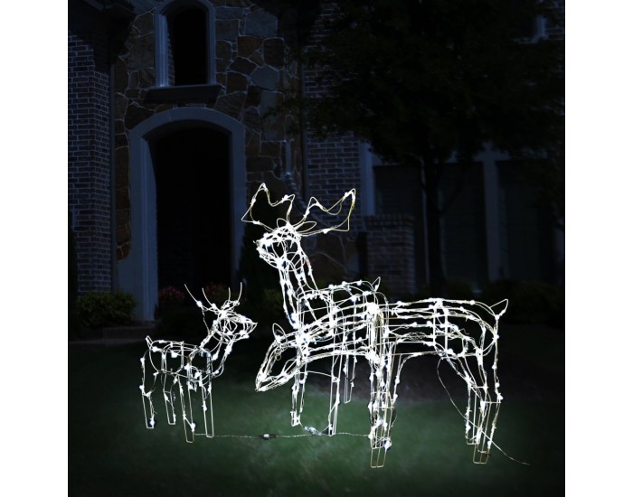 Sonata Коледна украса, 3 светещи елена, 229 LED лампи