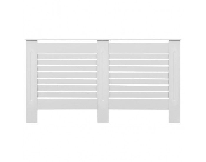 Sonata Параван за радиатор, бял, 152x19x81,5 см, МДФ