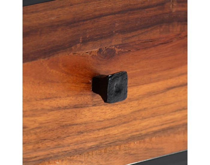 Sonata ТВ шкаф, 120x30x40 cм, регенерирано дърво масив и стомана