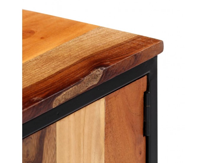 Sonata ТВ шкаф, 120x30x40 cм, регенерирано дърво масив и стомана