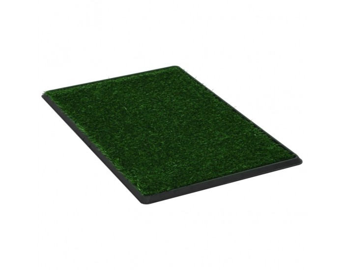 Sonata Кучешка тоалетна с тава и изкуствена трева, зелена, 76x51x3 см