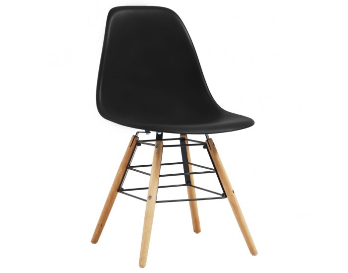 Sonata Трапезни столове, 4 бр, черни, пластмаса