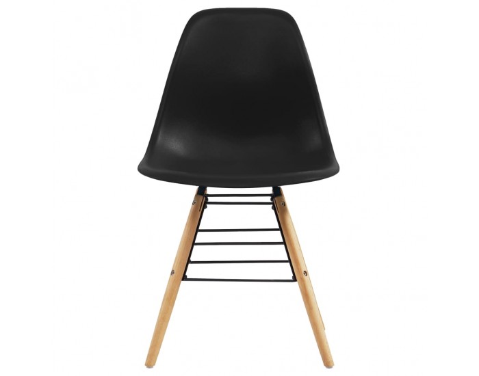 Sonata Трапезни столове, 4 бр, черни, пластмаса