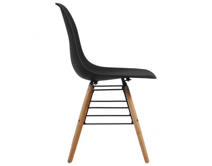 Sonata Трапезни столове, 4 бр, черни, пластмаса