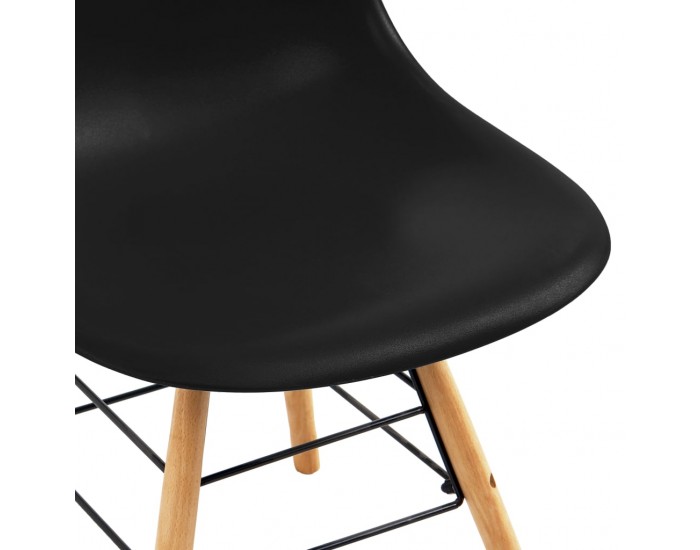 Sonata Трапезни столове, 4 бр, черни, пластмаса