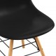 Sonata Трапезни столове, 4 бр, черни, пластмаса
