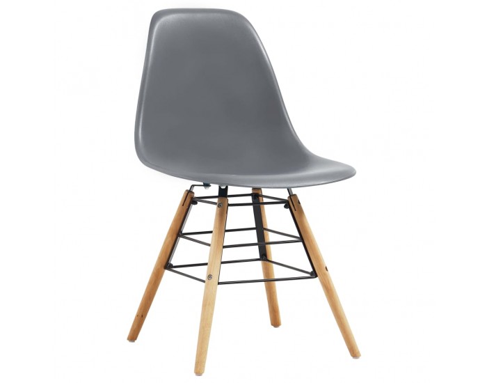 Sonata Трапезни столове, 4 бр, сиви, пластмаса