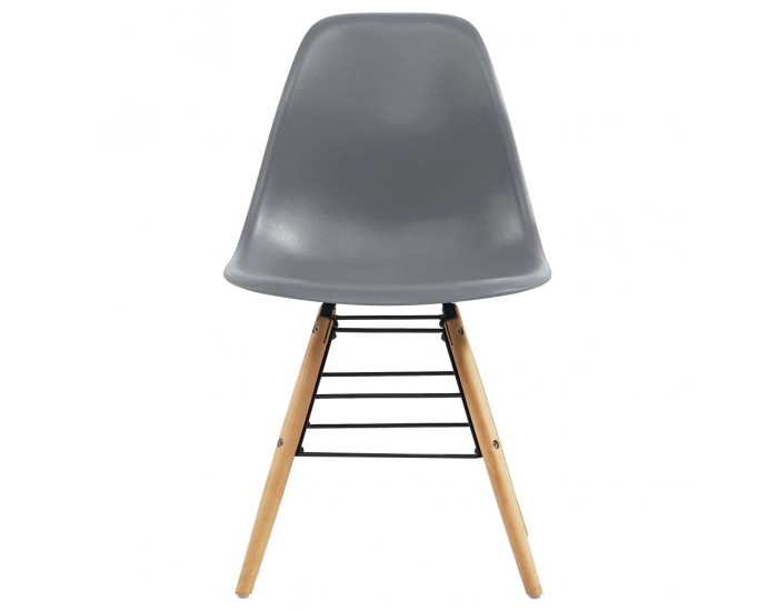 Sonata Трапезни столове, 4 бр, сиви, пластмаса