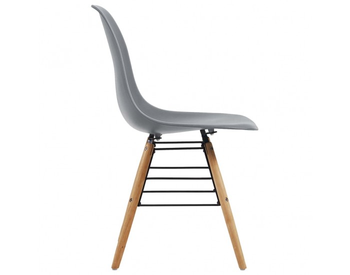 Sonata Трапезни столове, 4 бр, сиви, пластмаса