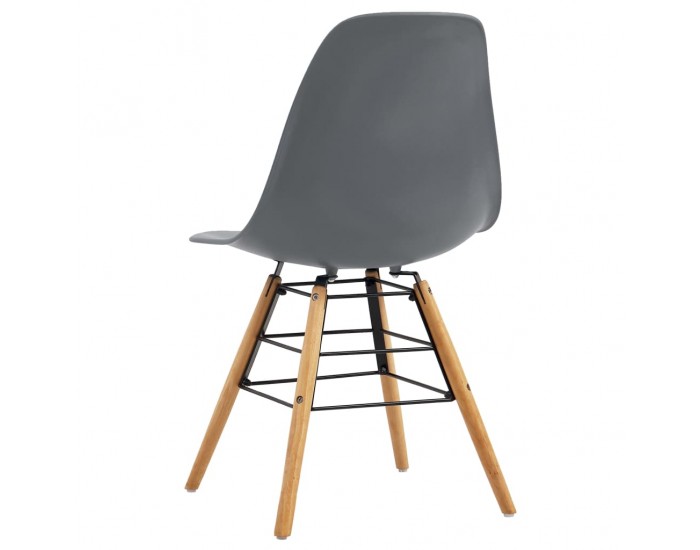 Sonata Трапезни столове, 4 бр, сиви, пластмаса