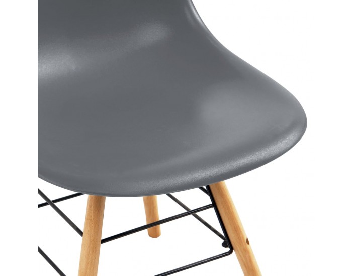 Sonata Трапезни столове, 4 бр, сиви, пластмаса